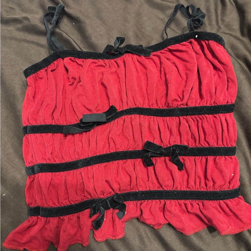 Urban Outfitters Red and Black Camisole